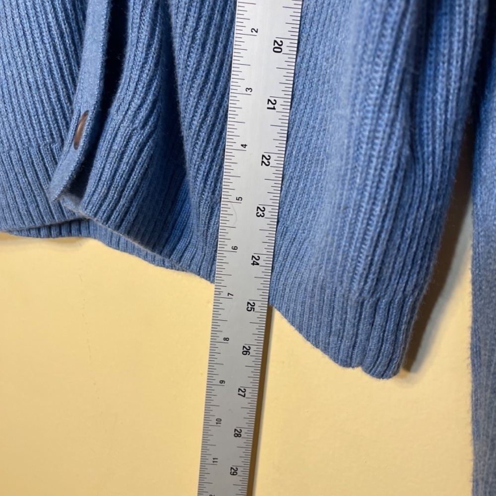 J. Crew Blue Women's Sweater Cotton-blend cardigan Oceanview - Picture 8 of 8